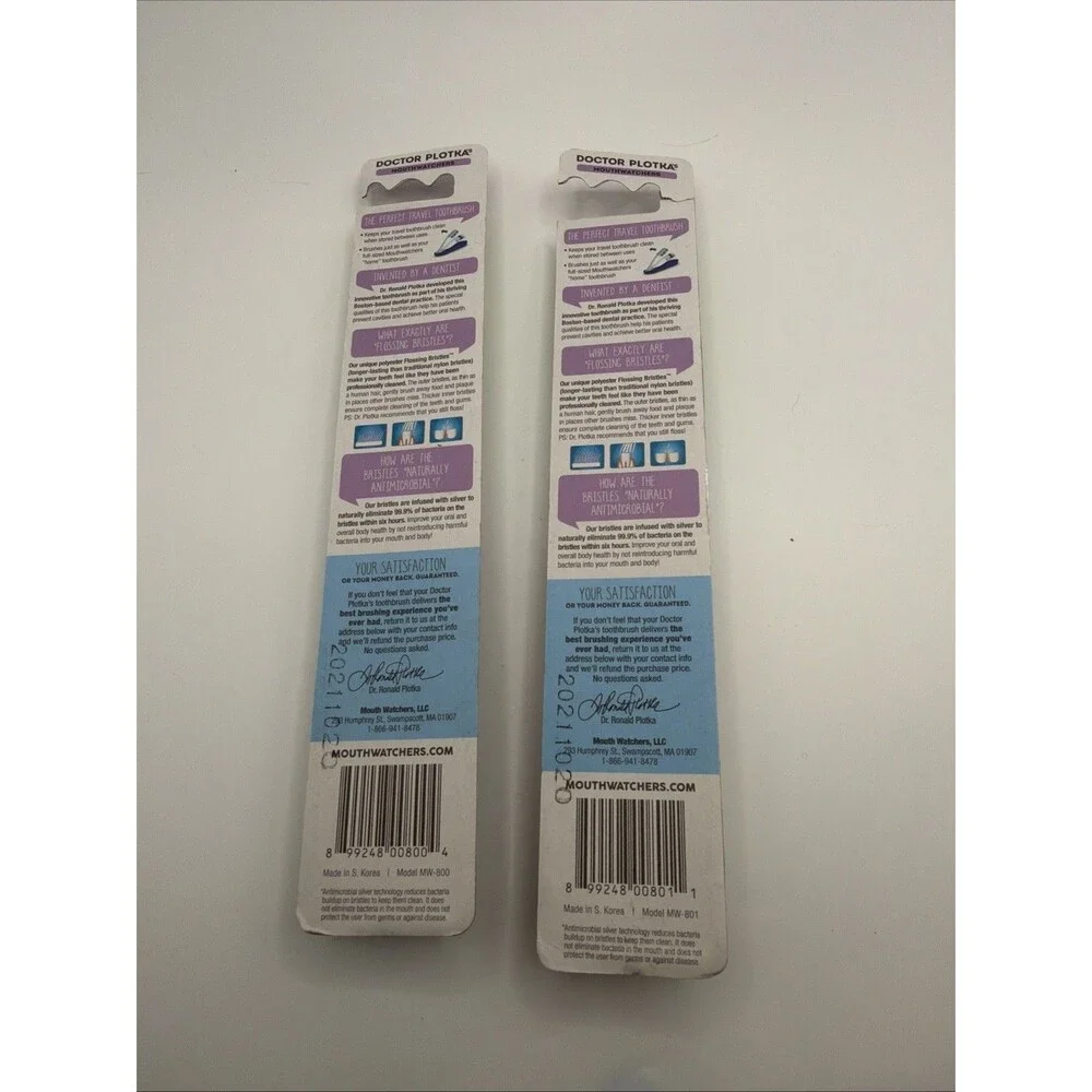 Folding Travel Toothbrush Soft Flossing 2 Pack Dr Plotka Sensitive Teeth Gum